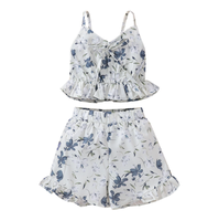 Ensemble chemise à fleurs et short assorti pour bébé fille, vêtements d'été tendance pour enfants, vente en gros, précommande