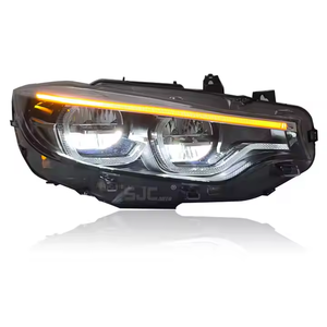 Sjc Ikon Stijl Led Koplampen Voor Bmw M3 F80 M4 F82 4 Series F32 Voorlichten Lci Voorlichten Geel & Wit Drl 2013-2017 - Product Image 6