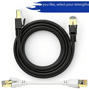 Câble Ethernet Cat8 40 Gbit/s S/FTP blindé en cuivre pur, cordon de brassage RJ45 avec gaine en PVC pour l'ingénierie des centres de données - Product Image 1