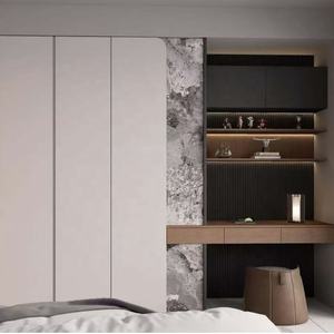 Armarios Modernos, Armario de Pared, Muebles de Dormitorio, Puerta de <span class=keywords><strong>Vestidor</strong></span>, Vidrio Gris, Juegos de Dormitorio, Dormitorio Minimalista de Madera, 3-5 Años - Product Image 1