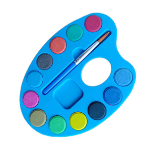 Ensemble de peinture aquarelle pour gâteaux aquarelle 12, 16, 24, 28, 36, 48 couleurs de boîte en plastique avec pinceau gratuit - Product Image 5