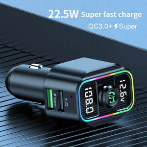 MP3 portátil para automóvil para reproductor <span class=keywords><strong>Bluetooth</strong></span> 5,0 Transmisor FM conectado USB con función de llamadas manos libres - Product Image 2