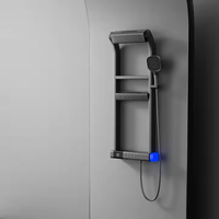 Ensemble de douche thermostatique de luxe pour spa - Acier inoxydable poli, mitigeur simple, pommeau de pluie en céramique, design moderne pour salle de bain d'hôtel