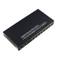 Convertisseur de média Ethernet à fibre optique Gigabit haute vitesse 8 ports 10/100/1000M 20 KM 2 SFP 2 RJ45 SFP