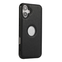 Casing ponsel PU anti guncangan, casing ponsel PU, casing pelindung belakang anti guncangan, mode untuk iPhone 17/16, Promax/15 Pro/14 Plus, untuk Galaxy S25 Ultra
