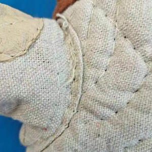 Zhenke ZK-0000 Canvas Katoenen Palmhandschoenen Verdikte Verlengde Hoge Temperatuurbestendige Twee Vinger Warmte-Isolatie Anti-Brandwond - Product Image 4