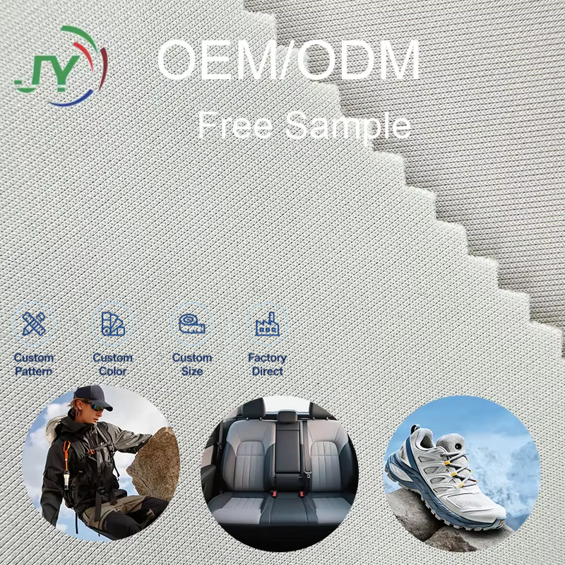 490GSM Polyester Spandex Soft Hand Feel Air Layer Plain Weave Fabric for Sofa Cover Car Seat Cover Outdoor Footwear Backpack