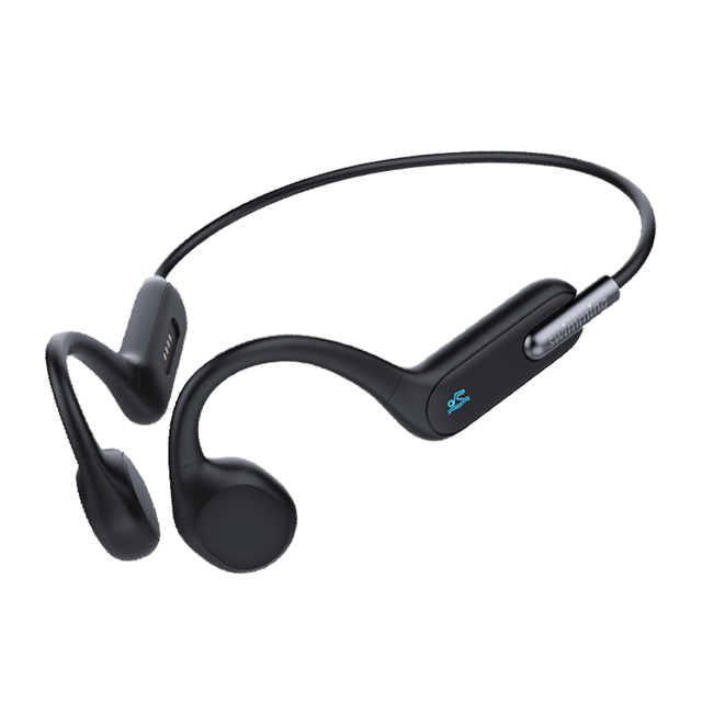 For 5.3 Bone Conduction Headphones IPX8 Waterproof Open Ear Headsets LED Battery Mic Wireless Earbuds Swimming