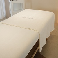 Lot de 2 draps-housses pour table de massage SPA, housse de matelas de thérapie avec trou