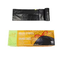 Sac poubelle en PEHD imperméable personnalisé avec cordon de serrage, grand format, pour poubelle de cuisine, surface imprimée en gravure sur plastique PE