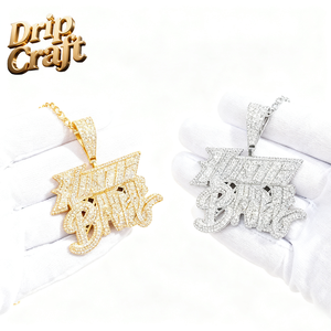 Hip-hop menteur exposé pendentif cuivre Zircon bijoux hommes et femmes Hip-hop pendentif pur incrusté à la main Boutique pendentif en gros - Product Image 2