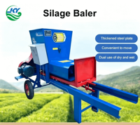 Presse à ensilage horizontale mobile sur roues, machine portable pour ensacher la paille et le foin pour la ferme
