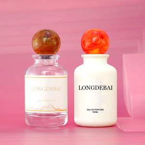 Wholesale Custom Clear Matte Round Perfume Spray <b>Bottles</b> 30ml 50ml 100ml Eco-friendly <b>Empty</b> <b>Glass</b> <b>Bottle</b> with Marble Cap - Product Image 5