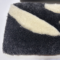 Tapis de clavier tufté à la main moelleux cadre de miroir de client décor à la maison tapis de bureau d'ordinateur à la mode tapis en peluche doux pour ordinateur portable