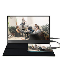 Nuevo Monitor Portátil 4k de 12.5 Pulgadas con Pantalla Táctil, USB Tipo-C, Bisel Estrecho y Carcasa de Aluminio para PS4, Teléfono Inteligente, PC