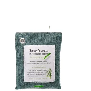 Natural Bamboo Charcoal bag for Fridge Car Room Wardrobe Smell Remove Deodorant Air Freshener Bag