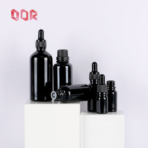 Flacon de parfum d'huile de luxe personnalisé noir de 5 ml, 10 ml, 15 ml, 20 ml, 30 ml, 50 ml, 100 ml, flacon de fond de teint de maquillage, flacon de lait cosmétique en verre - Product Image 1