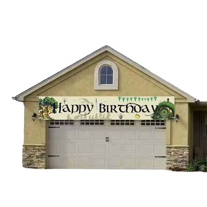 Drapeau personnalisé d'anniversaire en polyester PVC double face avec logo, pour extérieur, à prix abordable - Product Image 1