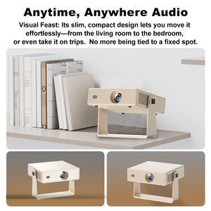 Nouveau projecteur intelligent portable de haute qualité 1080P pour <span class=keywords><strong>cinéma</strong></span> maison, rotation à 360 degrés, mise au point automatique, correction de la distorsion trapézoïdale - Product Image 4
