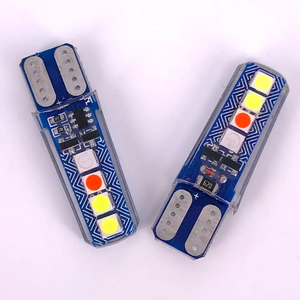 Nuova Lampada Auto KLT T10 in Alluminio 12V 4 Colori con Effetto Acqua Scintillante 3030 8SMD Universale per Auto e Moto, Luce Targa - Product Image 6