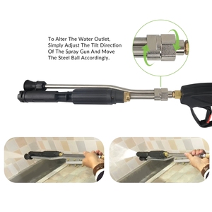 Pistola de Agua a Presión de 7 GPM, Pistola de Chorro de Agua de Alta Presión M22, Varilla <span class=keywords><strong>para</strong></span> Lavadora a Presión, <span class=keywords><strong>para</strong></span> Limpieza de Autos, Bicicletas, Jardines, Uso Doméstico, Universal - Product Image 4