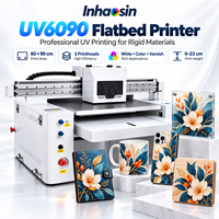 Printer UV LED Flatbed Presisi Tinggi 6090 Transmisi Penggerak Sekrup untuk Pencetakan Detail Halus pada Akrilik, Kaca, Keramik, dan Ubin