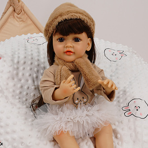 22 pouces grand réaliste mignon plein corps doux mode fille cadeaux semblant jouer Collection <span class=keywords><strong>poupée</strong></span> vraie vie Reborn poupées - Product Image 5