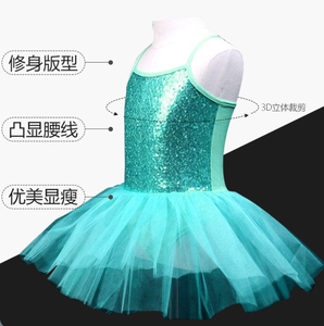 Vestido <span class=keywords><strong>de</strong></span> Ballet Brillante para Niñas, Leotardo <span class=keywords><strong>de</strong></span> Danza con Lentejuelas y Falda <span class=keywords><strong>de</strong></span> Tul, Disfraz <span class=keywords><strong>de</strong></span> Bailarina para Niñas - Product Image 6