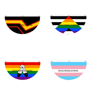 Bandiera a Forma di Ventaglio Personalizzata per Eventi Pride, Bandiera da Giardino per Esterni e Cortili, Vendita all'Ingrosso - Product Image 1