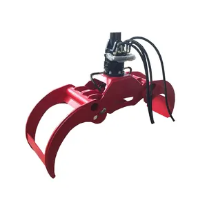 Pince hydraulique jumelle, gouttelettes rotatives, grillon pour pelle