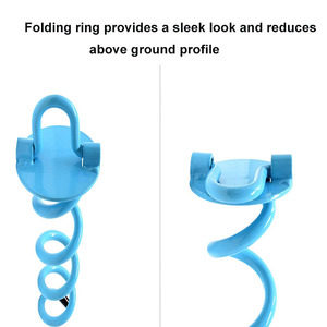 دوامة الحديقة حصة حديقة معدنية تويست حصص في الهواء الطلق للطي حلقة الأرض مرساة الثقيلة الصلب خيمة أوتاد سوينغ برغي المراسي - Product Image 3