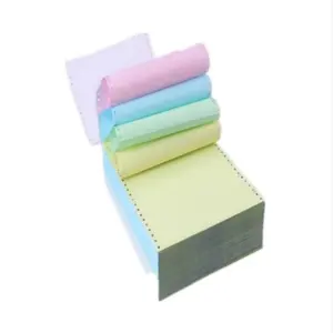 Factory Price Customize White Pink Yellow Blue Green 2Ply Paper for Dot Matrix