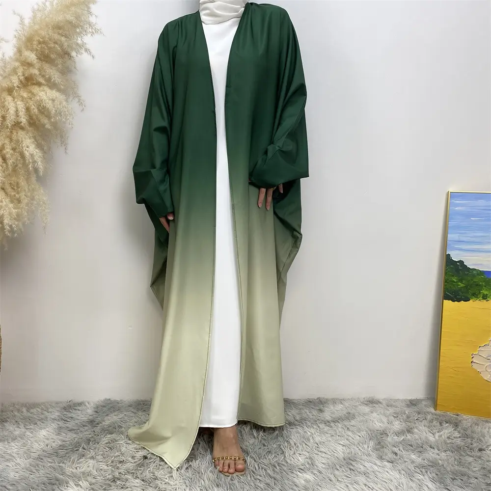 Customised Muslim Latest Design Gradient Muslim abaya Ramadan Prayer Use 2024 Latest Popular Style Muslim Robe For Women