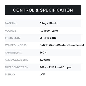 ไฟสปอตไลท์แบบเคลื่อนย้ายได้ 250W OSRAM DMX สำหรับเวที งานอีเว้นท์ และคลับ - Product Image 6