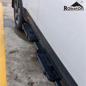 Haute qualité noir mat tout aluminium matériel Wilderness Edition pièces de carrosserie de voiture pédale côté marchepied pour Defender 110 130 - Product Image 2