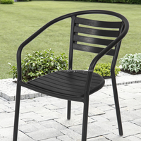 Chaise de salle à manger d'extérieur moderne Joyeleisure Mobilier en bois plastique aluminium pour jardin parc hôtel cour extérieure pour villas