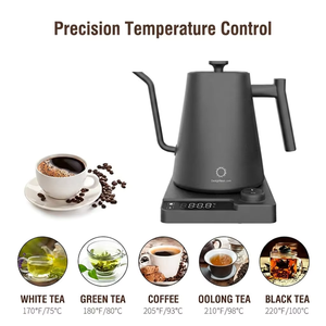 Kingze personalizado sin BPA de acero inoxidable 220V cafetera de té Control de temperatura inteligente hervidor de cuello de cisne inteligente - Product Image 2