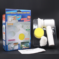 Brosse de nettoyage électrique multifonctionnelle en matériau PP avec manche sans fil pour la cuisine, la salle de bain et les toilettes.