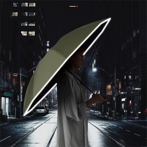 Automatic Led Light Custom Three Folding Reverse Uv Protection Rain Umbrella With Logo - Product Image 6