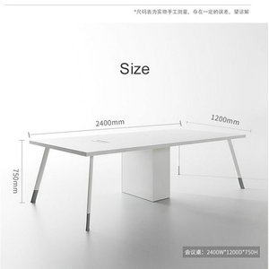 Zhongqirun Conference Table <b>Large</b> White Office Meeting <b>Desk</b> Modern Design For Boardroom Training Use - Product Image 3