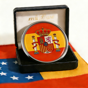 Emblemas Personalizados para Autos con la Bandera de España, Pieza de Repuesto para Parrilla, Medallas de Esmalte, Insignias Nacionales de Carreras, Regalos para Vehículos de la Península <span class=keywords><strong>Ibérica</strong></span> - Product Image 6