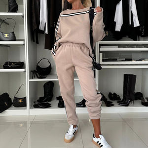 Conjunto Deportivo de Dos Piezas para Mujer, Estilo Americano, Chaqueta de Béisbol Holgada, Ropa Deportiva para Correr Estilo Hip-Hop - Product Image 1