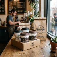 AT PACK Support Boissons à Emporter pour Café, Porte-Gobelet Écologique en Carton pour 2 Tasses, Porte-Boisson Chaude avec Poignée