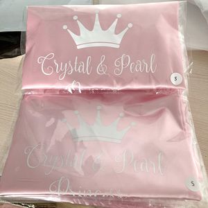 Kimono de satén de seda para mujer al por mayor, bata de boda con logotipo - Product Image 6