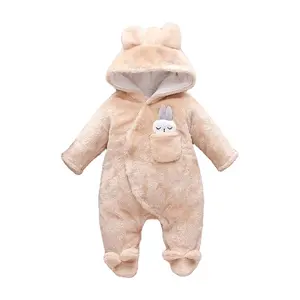 New Born Baby Girl Clothes Boys Infant Bunny Dolls Rompers Cute Newborn Baby Bodysuit Jumpsuit Warm Thickened Padded Clothes