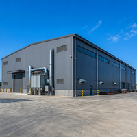 Atelier préfabriqué en structure métallique durable, prêt à l'extension, entrepôt métallique à grande portée, garage de stockage, bâtiment industriel