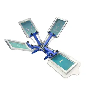 Flat Silk Screen Printing Machine Desktop 4 Color 2 Station Desktop Screen Printing Machine