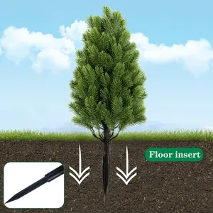 Albero di Natale Artificiale in Plastica per Esterni, 1 Pezzo, con Picchetto da Terra, Resistente ai Raggi UV, Senza Necessità di Elettricità, per Giardino, Prato, Cortile - Product Image 4