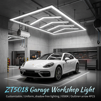 Éclairage de garage sans ombre 6500K, lumière d'atelier, montage DIY, forme personnalisée, éclairage LED au plafond pour exposition automobile, espace d'exposition de voitures
