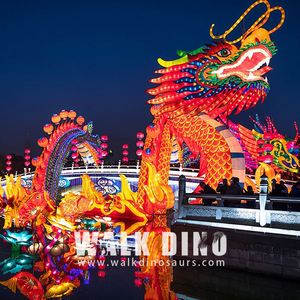 Linternas de Seda Lanterna Drago para el Año Nuevo Chino, Graduación, Diwali - Luces Exteriores de Alta Calidad, Resistentes al Agua y al Sol, Personalizables - Product Image 5